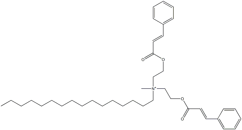 Bis[2-(cinnamoyloxy)ethyl](methyl)hexadecylaminium Struktur