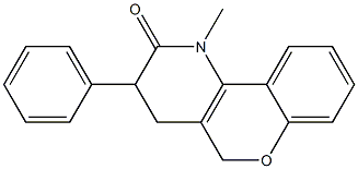 1,3,4,5-Tetrahydro-1-methyl-3-phenyl-2H-[1]benzopyrano[4,3-b]pyridin-2-one Struktur