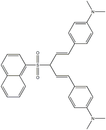 4,4'-[3-(1-Naphtylsulfonyl)-1,4-pentadiene-1,5-diyl]bis(N,N-dimethylaniline) Struktur