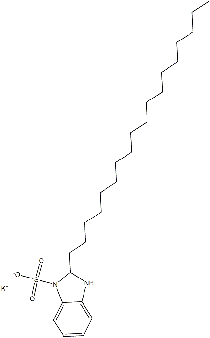 2,3-Dihydro-2-octadecyl-1H-benzimidazole-1-sulfonic acid potassium salt Struktur