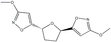 (2R,5R)-Tetrahydro-2,5-bis(3-methoxyisoxazol-5-yl)furan Struktur