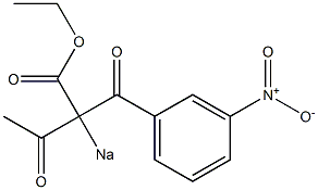 2-(m-Nitrobenzoyl)-2-sodio-3-oxobutyric acid ethyl ester Struktur