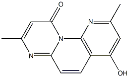 2,8-Dimethyl-4-hydroxy-10H-pyrimido[1,2-a][1,8]naphthyridin-10-one Struktur