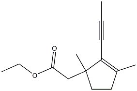 [1,3-Dimethyl-2-(1-propynyl)-2-cyclopentenyl]acetic acid ethyl ester Struktur