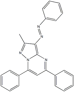 2-Methyl-3-(phenylazo)-5,7-diphenylpyrazolo[1,5-a]pyrimidine Struktur