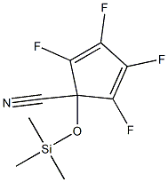 2,3,4,5-Tetrafluoro-1-(trimethylsilyloxy)cyclopenta-2,4-diene-1-carbonitrile Struktur