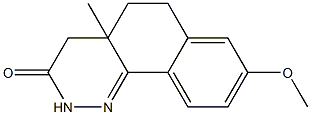 4,4a,5,6-Tetrahydro-4a-methyl-8-methoxy-benzo[h]cinnolin-3(2H)-one Struktur