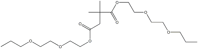 2,2-Dimethylsuccinic acid bis[2-(2-propoxyethoxy)ethyl] ester Struktur