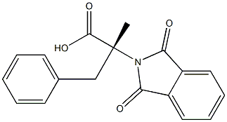 (R)-2-Methyl-3-phenyl-2-(N-phthalimideyl)propionic acid Struktur