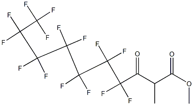 2-Methyl-3-oxo-4,4,5,5,6,6,7,7,8,8,9,9,10,10,10-pentadecafluorodecanoic acid methyl ester Struktur