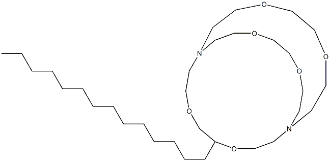 5-Tetradecyl-4,7,13,16,21,24-hexaoxa-1,10-diazabicyclo[8.8.8]hexacosane Struktur