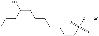 8-Hydroxyundecane-1-sulfonic acid sodium salt Struktur