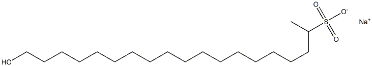 19-Hydroxynonadecane-2-sulfonic acid sodium salt Struktur