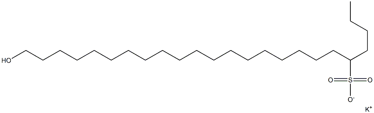 24-Hydroxytetracosane-5-sulfonic acid potassium salt Struktur