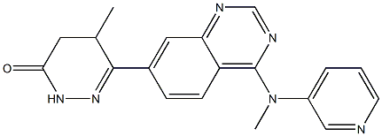 4,5-Dihydro-5-methyl-6-[4-(3-pyridylmethylamino)quinazolin-7-yl]pyridazin-3(2H)-one Struktur