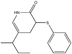 5-(1-Methylpropyl)-3-phenylthio-3,4-dihydropyridin-2(1H)-one Struktur