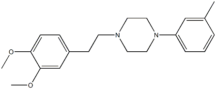 1-(3,4-Dimethoxyphenethyl)-4-(m-tolyl)piperazine Struktur