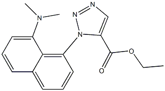 1-(8-Dimethylaminonaphthalen-1-yl)-1H-1,2,3-triazole-5-carboxylic acid ethyl ester Struktur