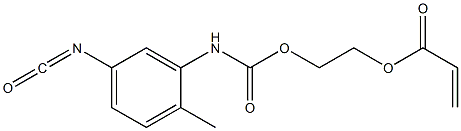 Acrylic acid 2-[(5-isocyanato-2-methylphenyl)carbamoyloxy]ethyl ester Struktur