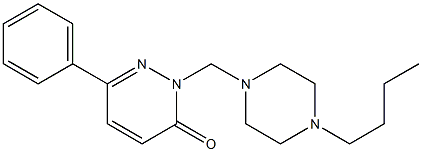 2-[(4-Butyl-1-piperazinyl)methyl]-6-phenyl-3(2H)-pyridazinone Struktur