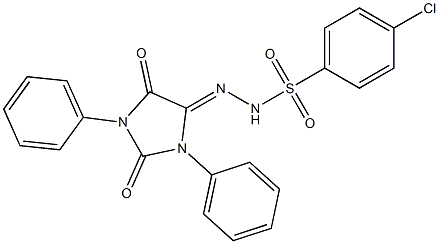 5-[2-(4-Chlorophenylsulfonyl)hydrazono]-1,3-diphenyl-3,5-dihydro-1H-imidazole-2,4-dione Struktur