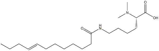 N6-(8-Dodecenoyl)-N2,N2-dimethyllysine Struktur