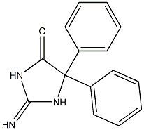 5,5-Diphenyl-2-iminoimidazolidin-4-one Struktur