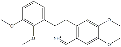 3,4-Dihydro-6,7-dimethoxy-3-(2,3-dimethoxyphenyl)isoquinolinium Struktur