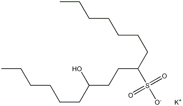 11-Hydroxyheptadecane-8-sulfonic acid potassium salt Struktur