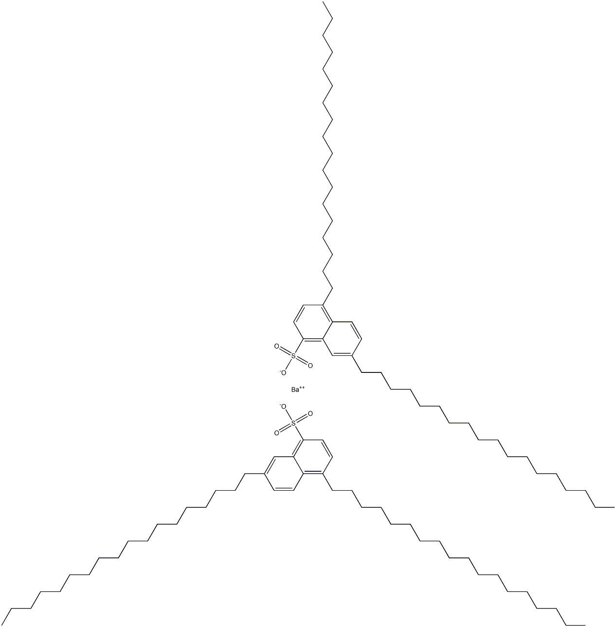 Bis(4,7-dioctadecyl-1-naphthalenesulfonic acid)barium salt Struktur