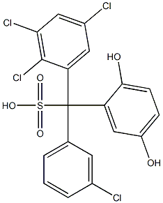 (3-Chlorophenyl)(2,3,5-trichlorophenyl)(2,5-dihydroxyphenyl)methanesulfonic acid Struktur