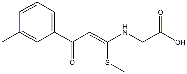 N-[1-(Methylthio)-3-(3-methylphenyl)-3-oxo-1-propenyl]glycine Struktur