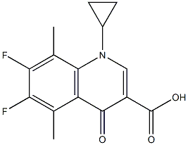 1,4-Dihydro-1-cyclopropyl-5,8-dimethyl-4-oxo-6,7-difluoroquinoline-3-carboxylic acid Struktur