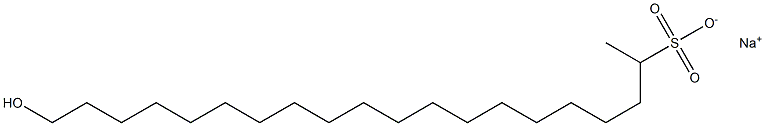 20-Hydroxyicosane-2-sulfonic acid sodium salt Struktur