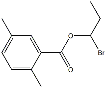 2,5-Dimethylbenzenecarboxylic acid 1-bromopropyl ester Struktur