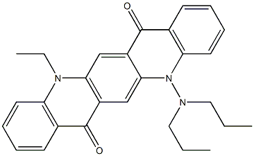 5-(Dipropylamino)-12-ethyl-5,12-dihydroquino[2,3-b]acridine-7,14-dione Struktur