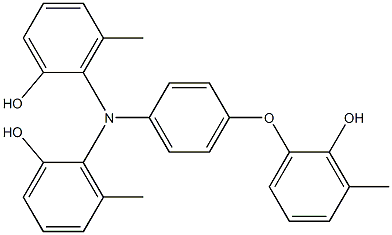 N,N-Bis(2-hydroxy-6-methylphenyl)-4-(2-hydroxy-3-methylphenoxy)benzenamine Struktur