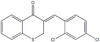 3-(2,4-Dichlorobenzylidene)-2,3-dihydro-4H-1-benzothiopyran-4-one Struktur