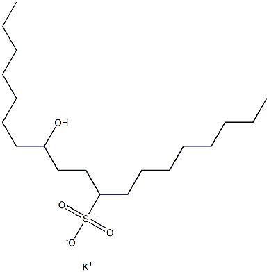 12-Hydroxynonadecane-9-sulfonic acid potassium salt Struktur