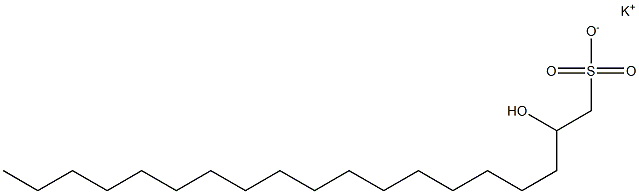 2-Hydroxynonadecane-1-sulfonic acid potassium salt Struktur