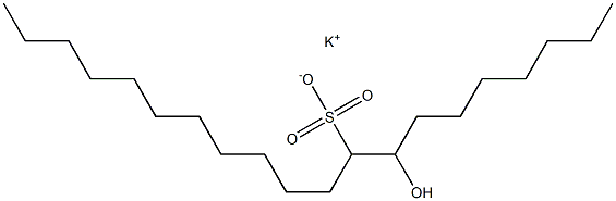 8-Hydroxyicosane-9-sulfonic acid potassium salt Struktur