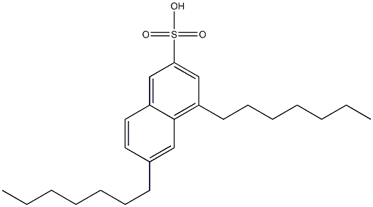 4,6-Diheptyl-2-naphthalenesulfonic acid Struktur