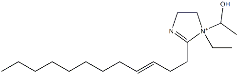 2-(3-Dodecenyl)-1-ethyl-1-(1-hydroxyethyl)-2-imidazoline-1-ium Struktur