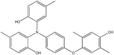 N,N-Bis(2-hydroxy-5-methylphenyl)-4-(4-hydroxy-2,5-dimethylphenoxy)benzenamine Struktur