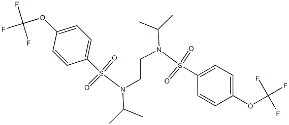 (Isopropyl)(2-((isopropyl)((4-(trifluoromethoxy)phenyl)sulfonyl)amino)ethyl)((4-(trifluoromethoxy)phenyl)sulfonyl)amine Struktur