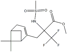 Methyl 2-[(6,6-dimethylbicyclo[3.1.1]hept-2-en-2-yl)methyl]-3,3,3-trifluoro-2-[(methylsulfonyl)amino]propanoate Struktur