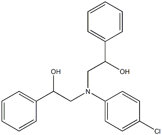 2-[(4-CHLORO-PHENYL)-(2-HYDROXY-2-PHENYL-ETHYL)-AMINO]-1-PHENYL-ETHANOL Struktur