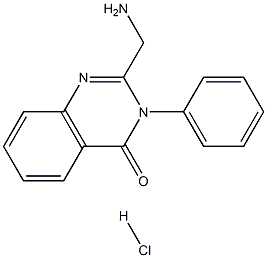 2-Aminomethyl-3-phenyl-3H-quinazolin-4-onehydrochloride Struktur