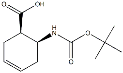 Boc-(1R,2S)-(-)-2-aminocyclohex-4-ene-carboxylicacid Struktur