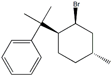 (2-((1S,2S,4R)-2-Bromo-4-methylcyclohexyl)-propan-2-yl)benzene Struktur